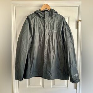 Columbia Men's Dark Gray Waterproof Rain Jacket